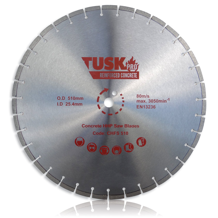 Tusk Concrete Hhp Saw Blades - 610 X 4.0/3.2 X 10 X 25.4Ph