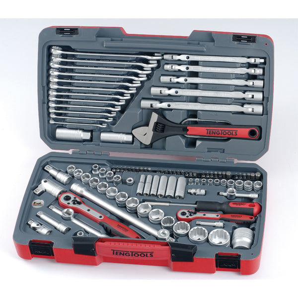 Teng 106Pc 1/4In-3/8In-1/2In Dr. Metric Socket & Tool Set