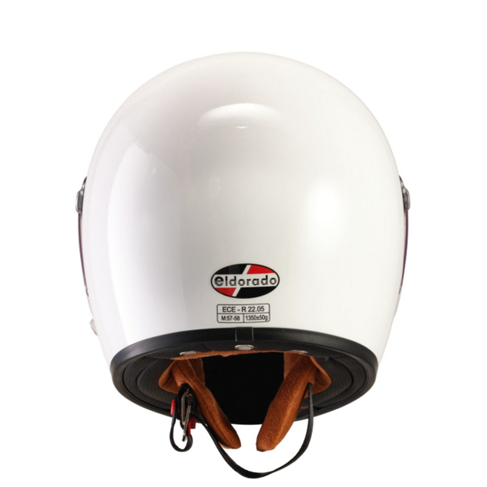 Motorcycle Helmet Eldorado E70 Retro Design Large White