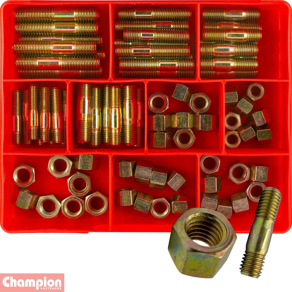 Champion 80pc Manifold Studs/Nut - Metric/Imp