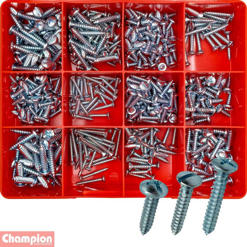 Champion 420pc Slotted Self Tapping Screw Assortment