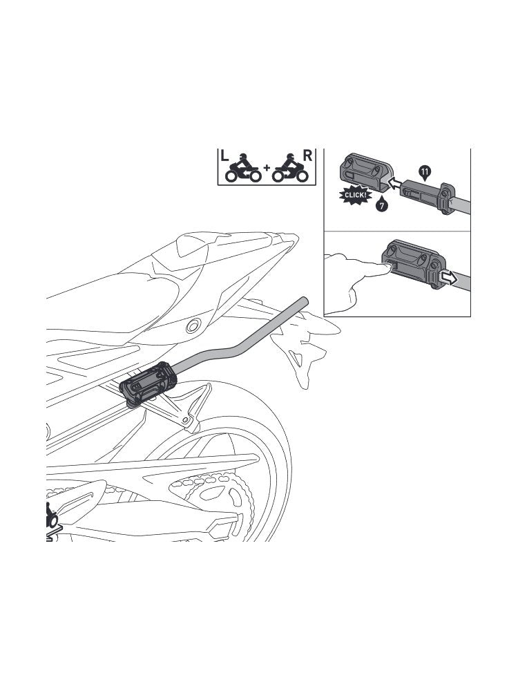 Pannier Support Arms Sw Motech For Blaze Bags Triumph Street Triple 765, Street Triple 765R 19-On