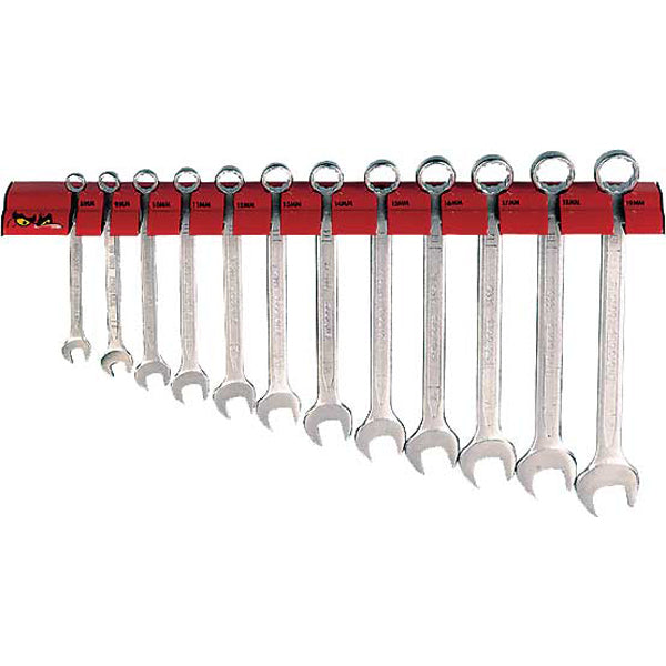 Teng 12Pc Combination Metric Spanner Set 8-19Mm Wall Rack