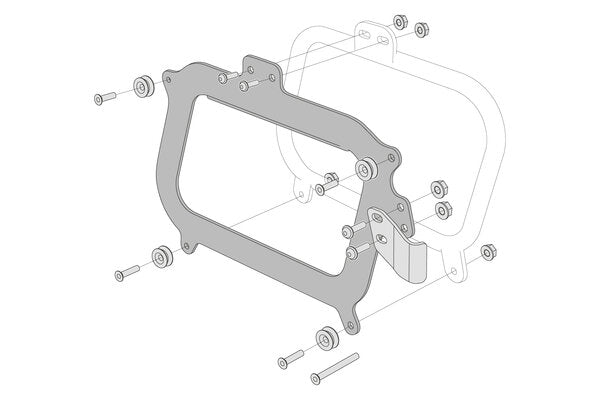 Adaptor To Use Sw Motech Trax Boxs On  Givi Side Carriers
