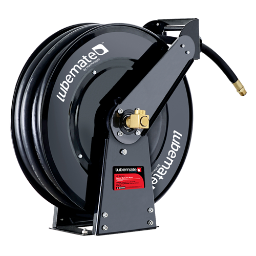 Macnaught 1'' X 15M Twin Pedestal Diesel /Air/Water Reel - Lubemate Hd - L-DTP2515