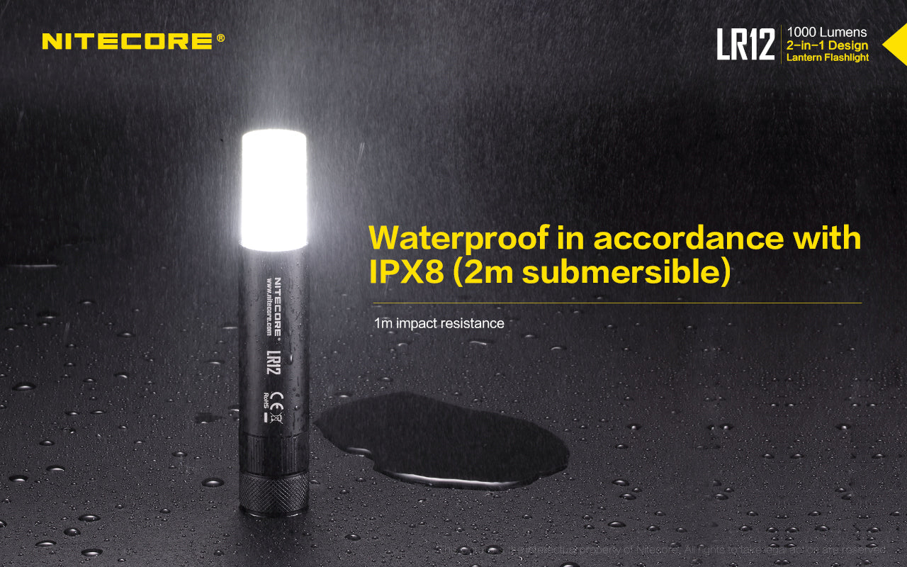 Nitecore Two In One Flashilght & Lantern Up To 1000 Lumens 166 Metres Of Throw