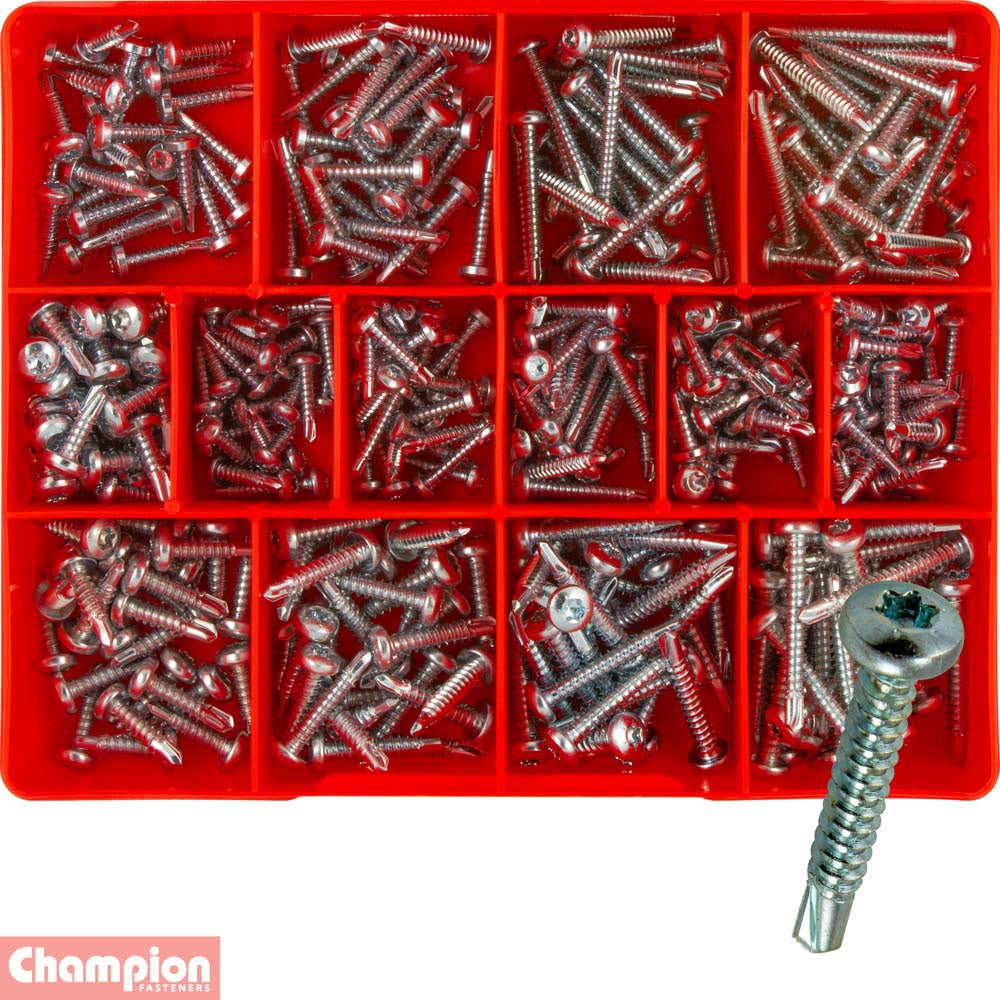 Champion 375pc Torx Security Self Drilling Screw Assortment