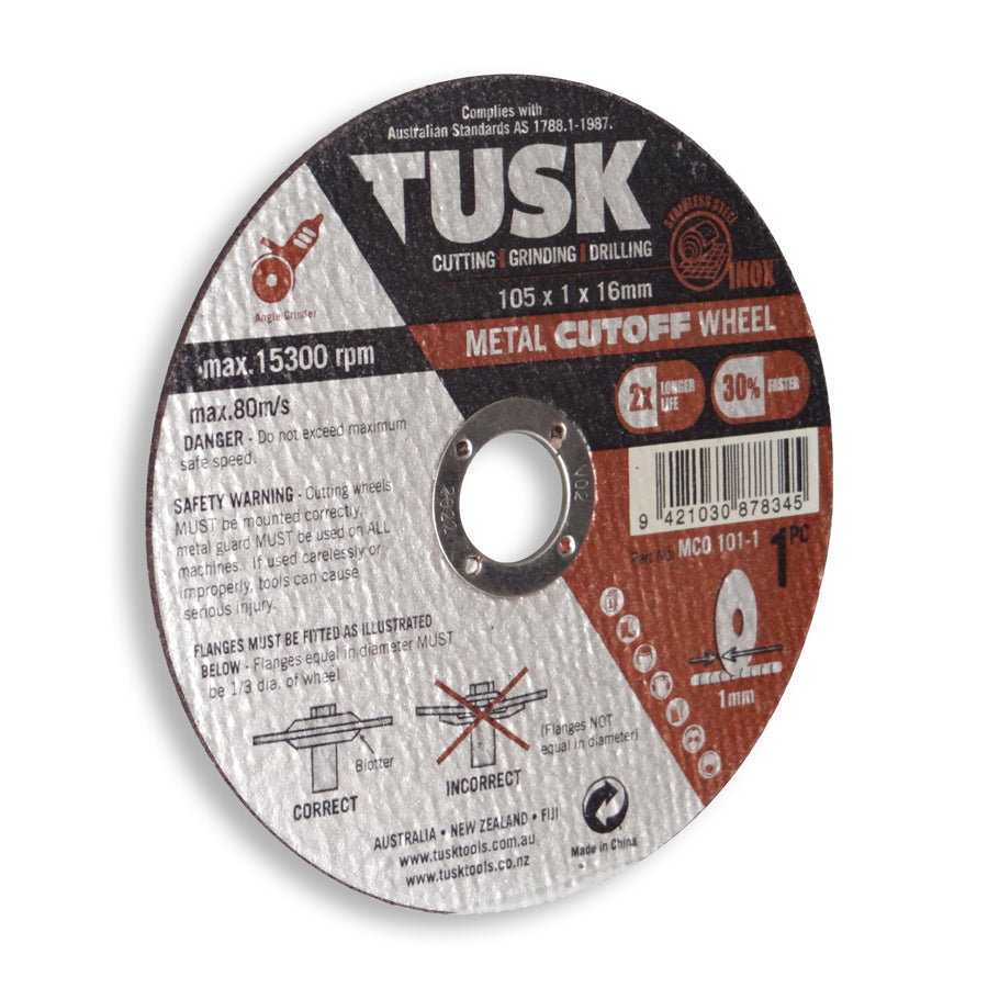 Tusk Metal Cut-Off Wheel 105 X 1 X 16 10Pc