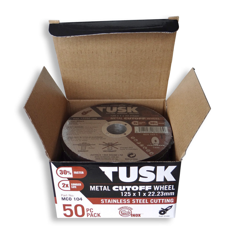 Tusk Metal Cut-Off Wheel 125 X 1 X 22.23 50Pc