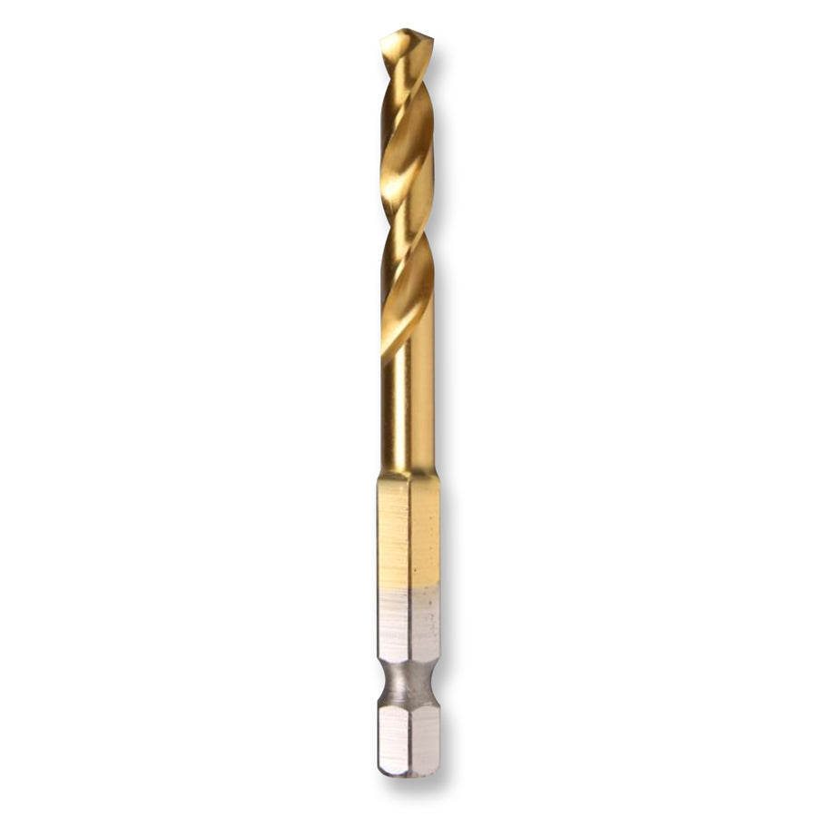 Tusk Metal Drill Bits Qc Hex - 3.5Mm X 70Mm X 1/4 Qc Hex Tin Coated