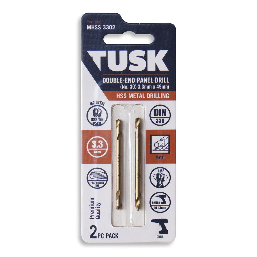 Tusk Double-End Drill Bits - 3.3 X 49 2Pc Pack