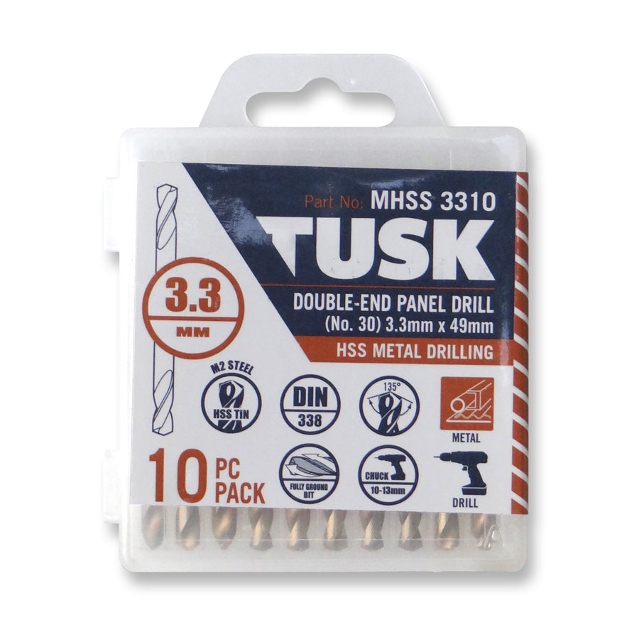 Tusk Double-End Drill Bits - 3.3 X 49 10Pc Pack