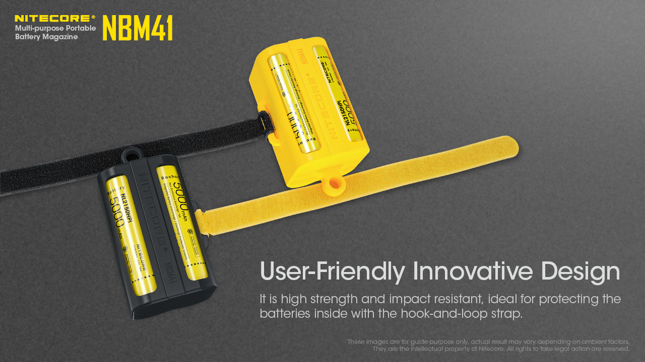 Nitecore Nbm41 Battery Magazine For 21700 / 18650 Batteries Yellow