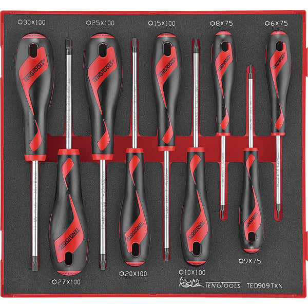 Teng 9Pc Md Tx Screwdriver Set 6-30 - Ted-Tray
