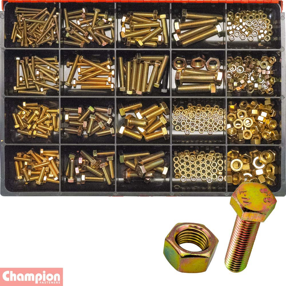 Champion Master KIt 480pc Metric Bolt, Set Screw & Nut Asst