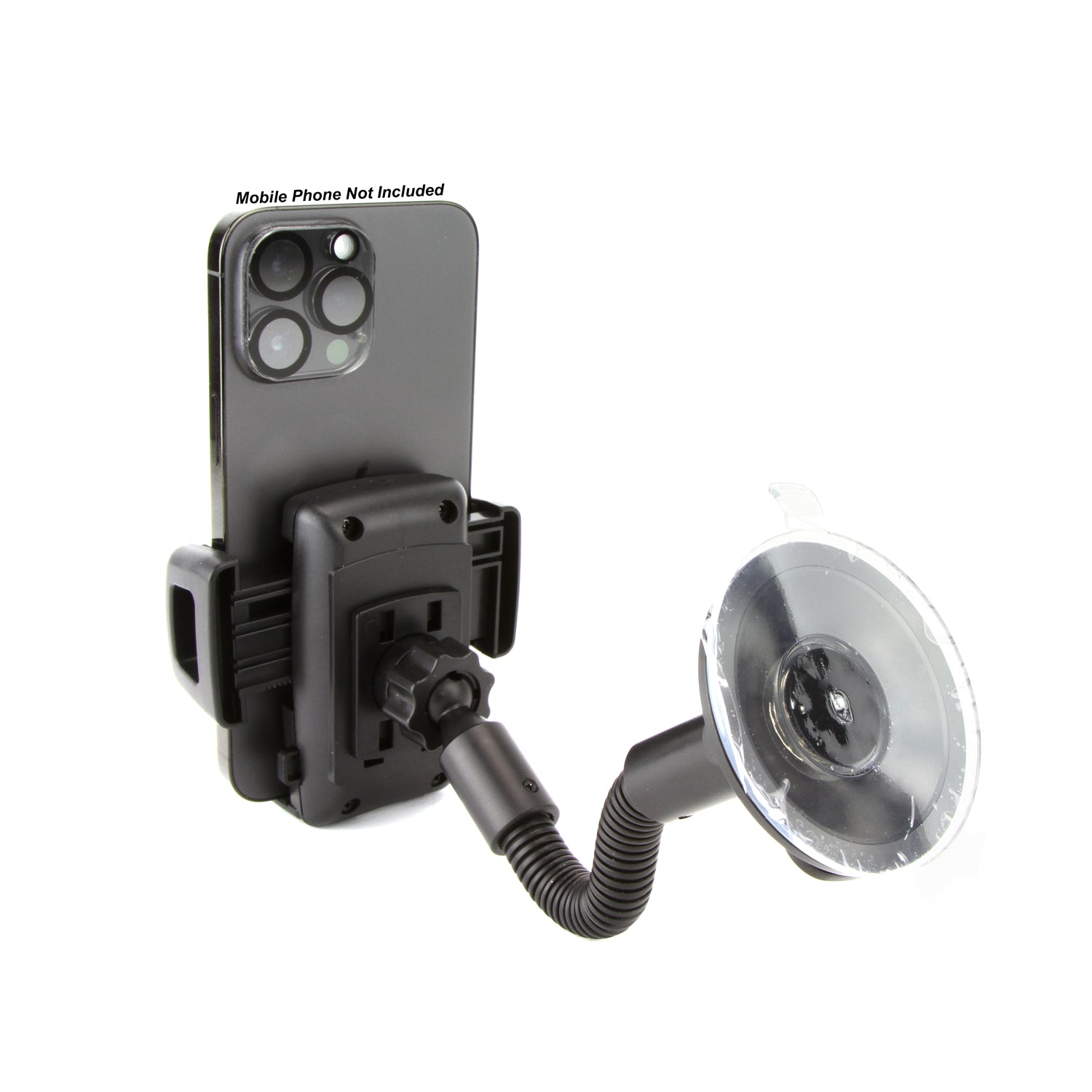 Phone Cradle Window Mount Goose Neck With Adjustable Clamp (39-80Mm)