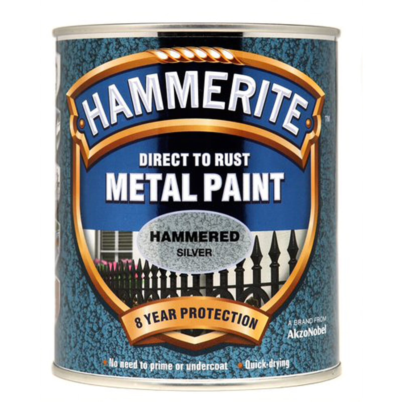 Hammerite Hammered 750ml Silver