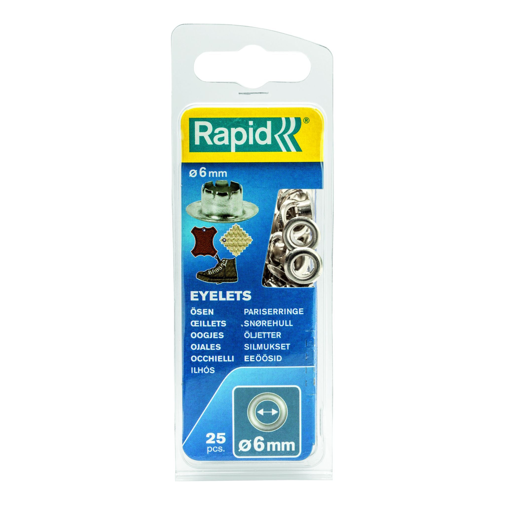 Rapid Eyelets 6Mm 25Pc +Tool 5000410