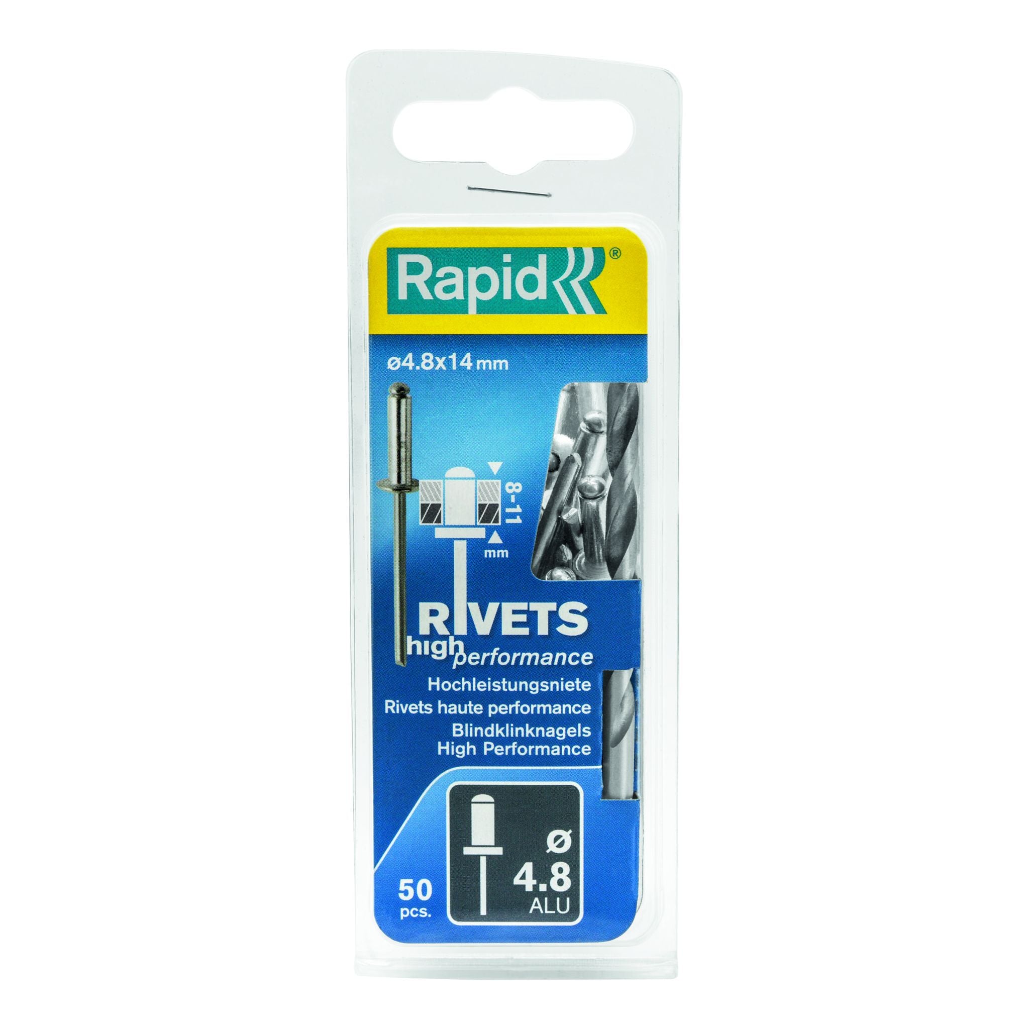 Rapid Rivets 4.8X14Mm High Performance Aluminium 50Pc