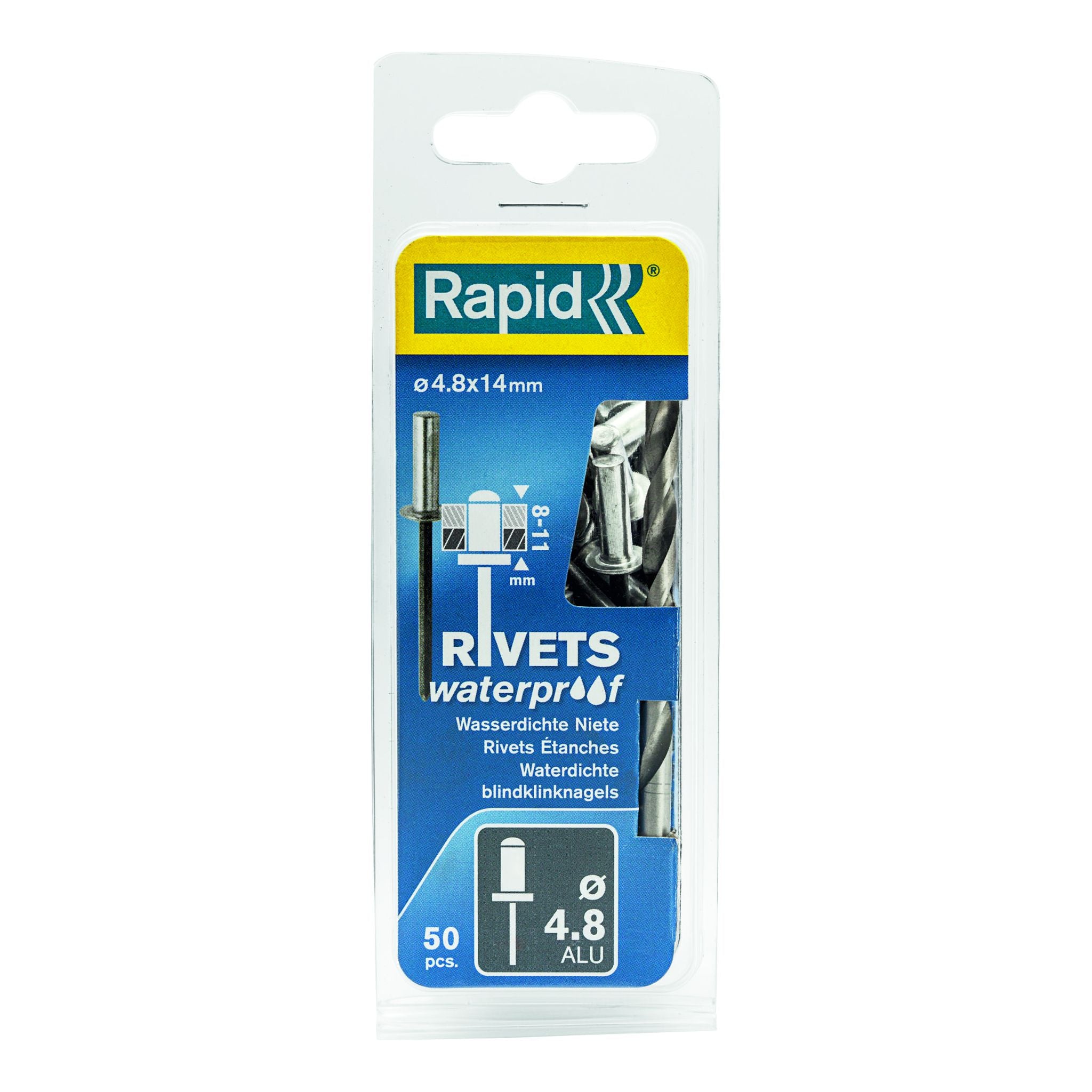 Rapid Rivets 4.8X14Mm Waterproof 50Pc