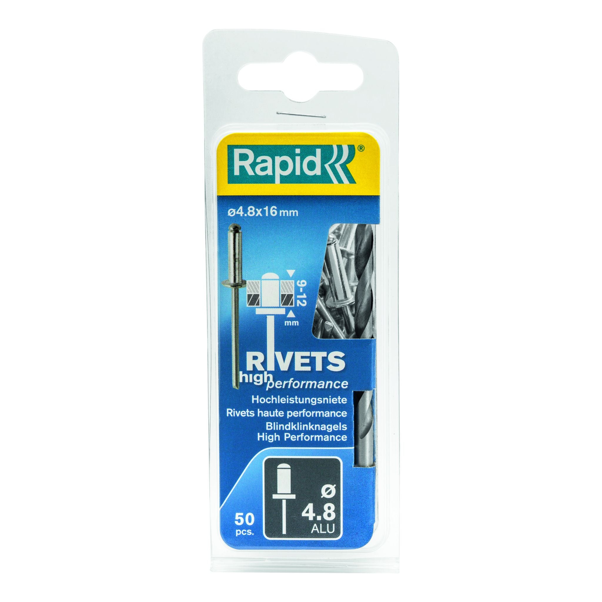 Rapid Rivets 4.8X16Mm High Performance Aluminium 50Pc