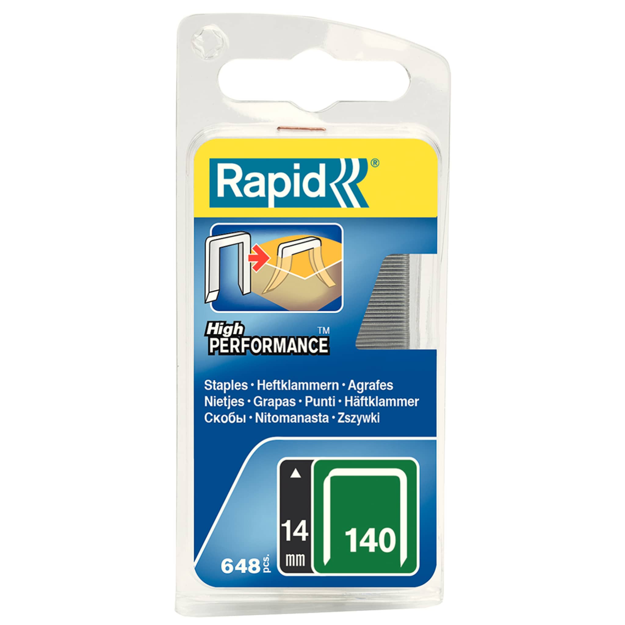 Rapid Staples 140/14 Div Point Galv 2K