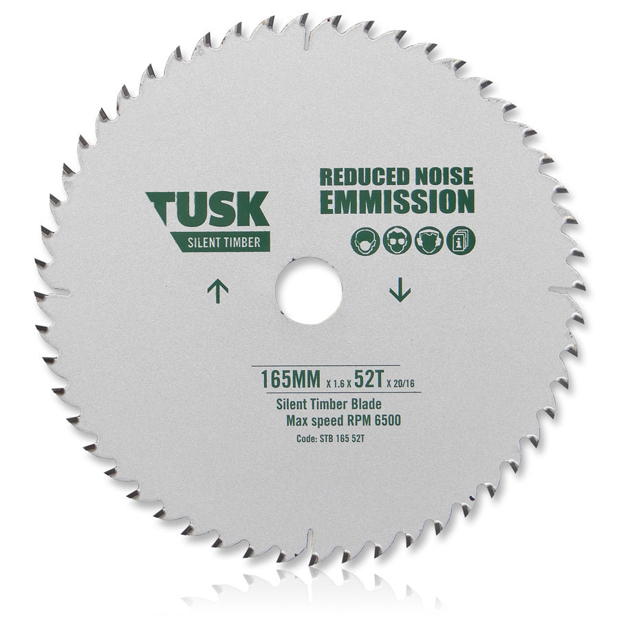 Tusk Silence Timber Blades - 165 X 1.6 X 52T X 20/16