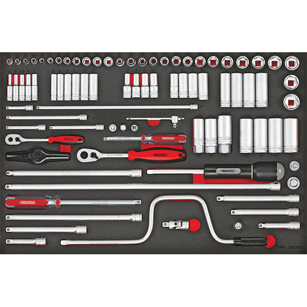 Teng 86pc 1/4in & 3/8in Dr. Metric Skt & Acc Set (EVA)
