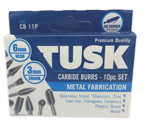 Tusk Carbide Burrs 10Pcs Set 3Mm Shank