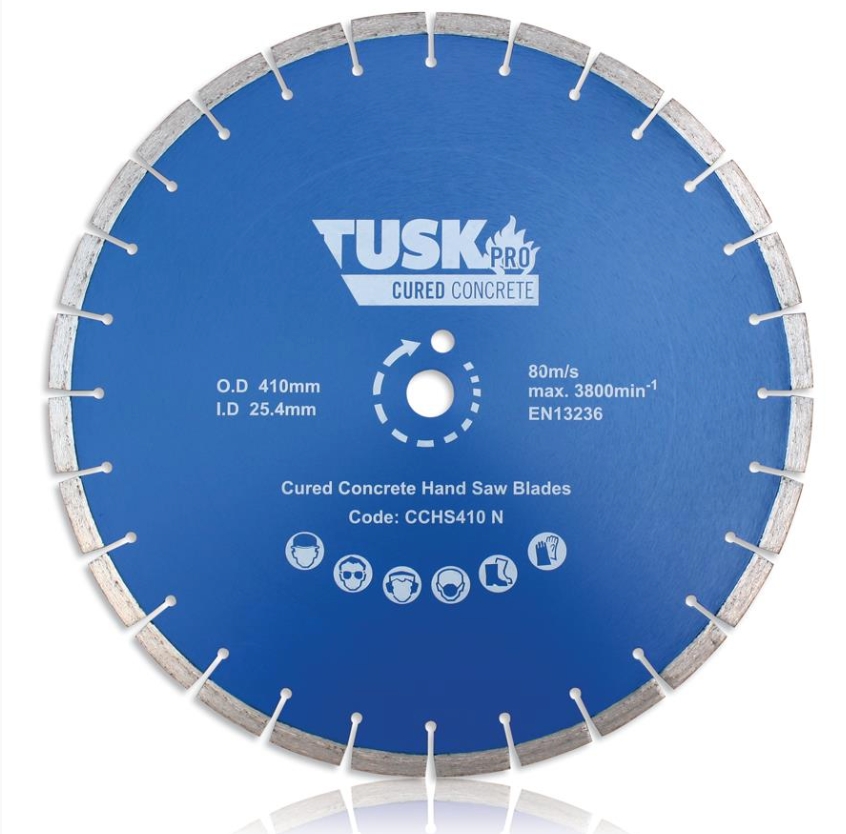 Tusk Cured Concrete Hand Saw Blades - 350 X 2.8/2.0 X 12 X 25.4Ph Turbo