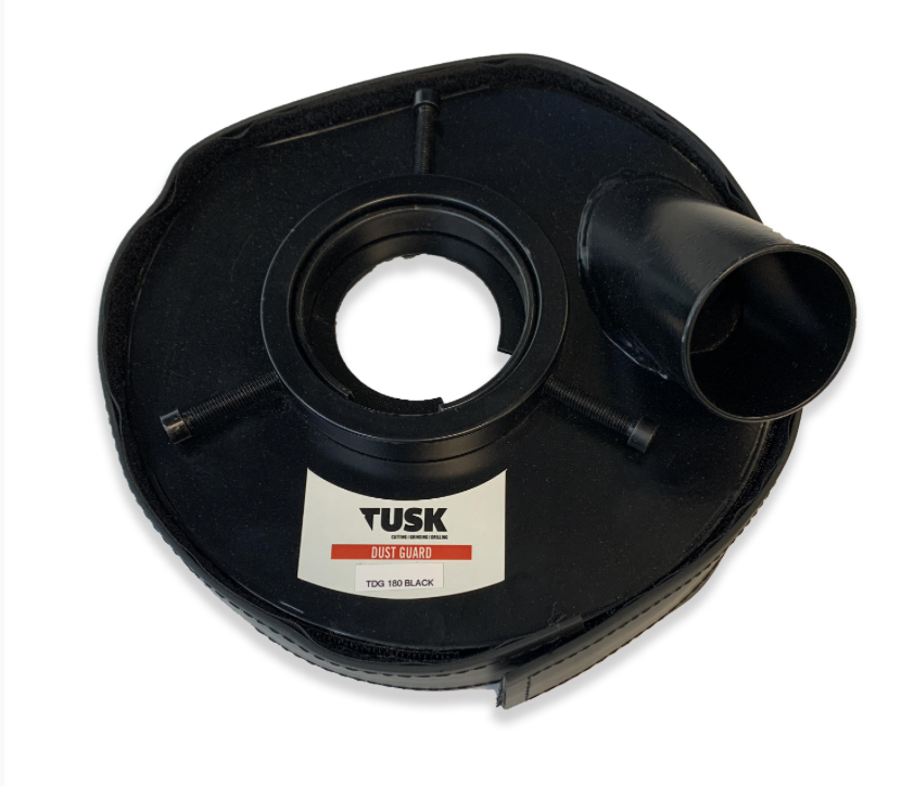 Tusk Grinding Dust Guard - 180 X 63 - Black