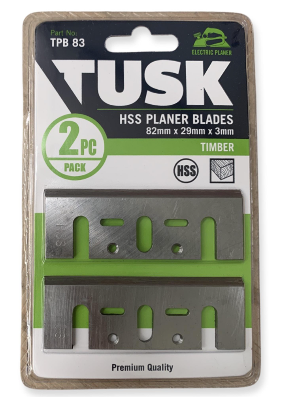 Tusk Hss Planer Blades 82X29X3 2Pc Pack