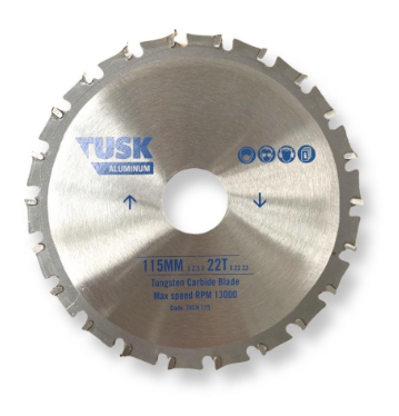 Tusk Aluminum Tct Blade 115Mm X 2.5/1.6 X 22T X 22.23Mm