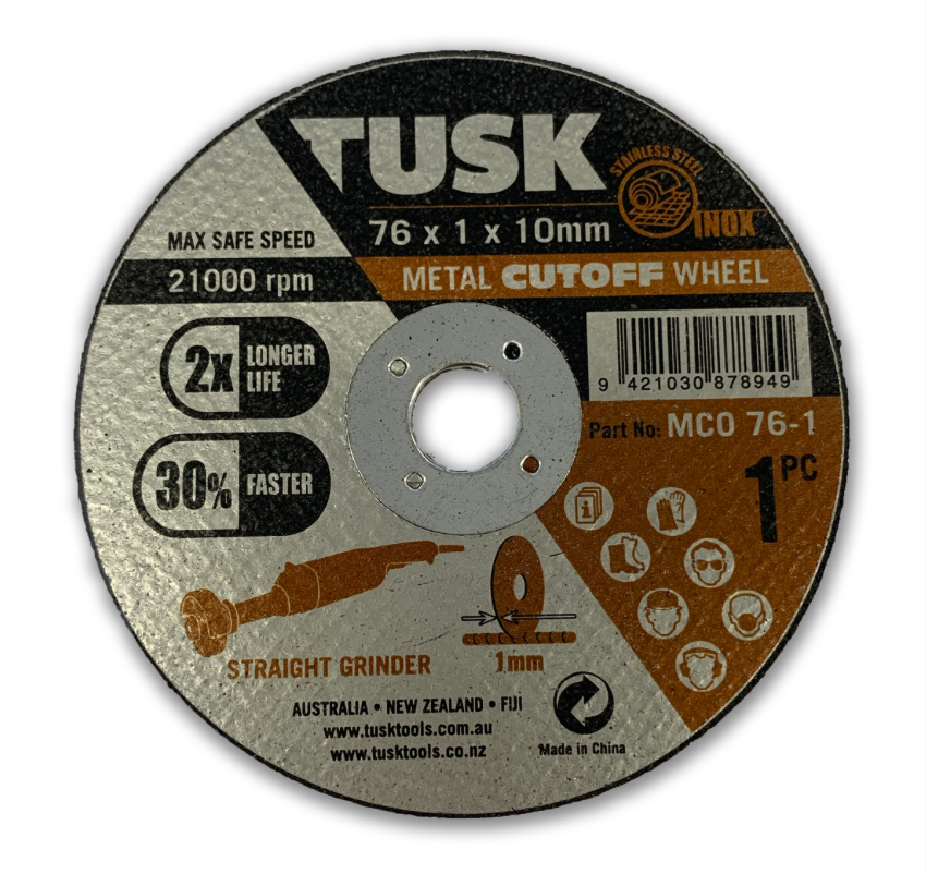 Tusk Metal Cut-Off Wheel 76 X 1 X 10 10Pc