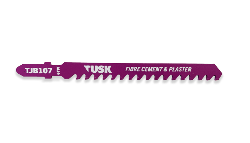 Tusk Tct Jig Saw Blades For Fibercement 100Mm X 6Tpi T-Shank 2Pc Pack