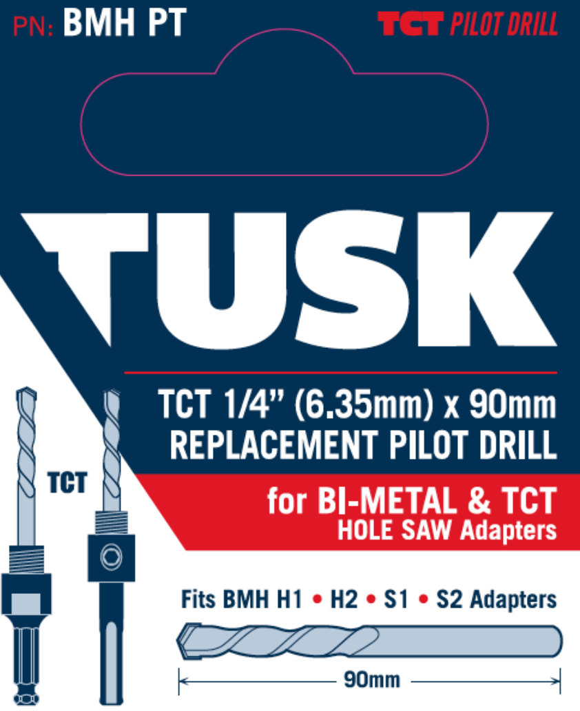 Tusk Tct Pilot Drill Bit 90Mm