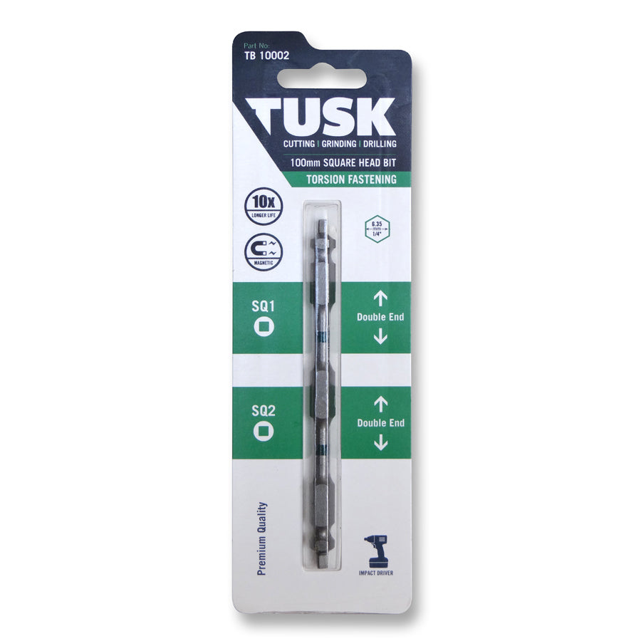 Tusk Torsion Bits  100Mm Double Ends Sq1+Sq2 X 1Pc