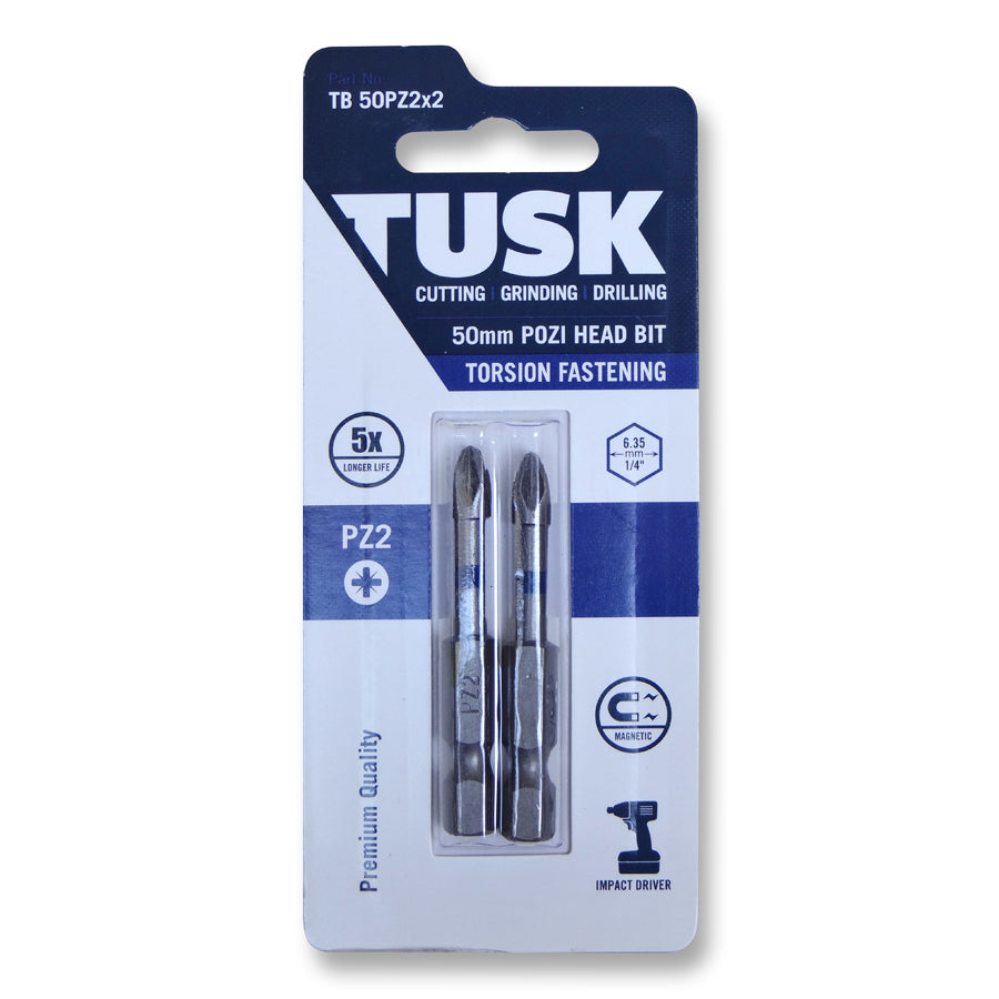 Tusk Torsion Bits - 50Mm Pz2 X 2Pc