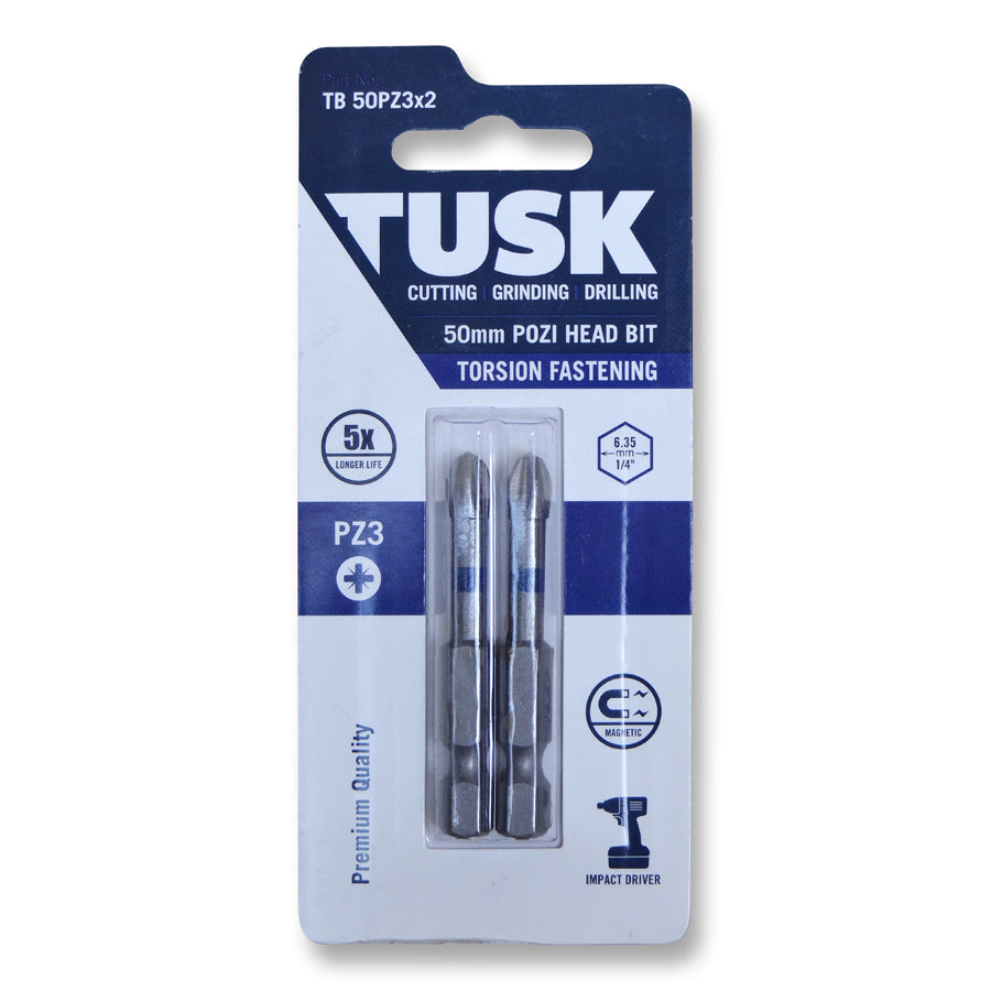 Tusk Torsion Bits - 50Mm Pz3 X 2Pc