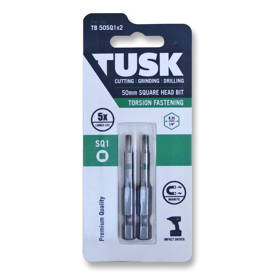 Tusk Torsion Bits - 50Mm Sq1 X 2Pc