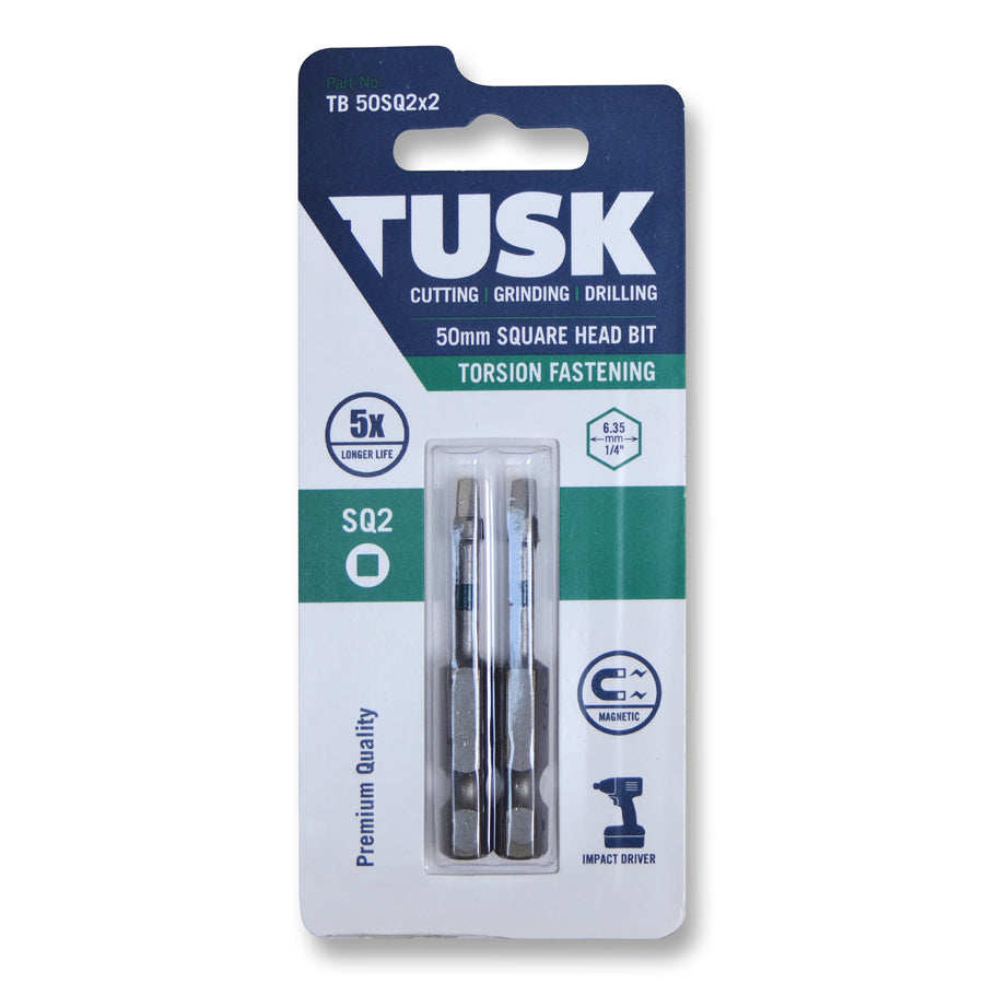 Tusk Torsion Bits - 50Mm Sq2 X 2Pc