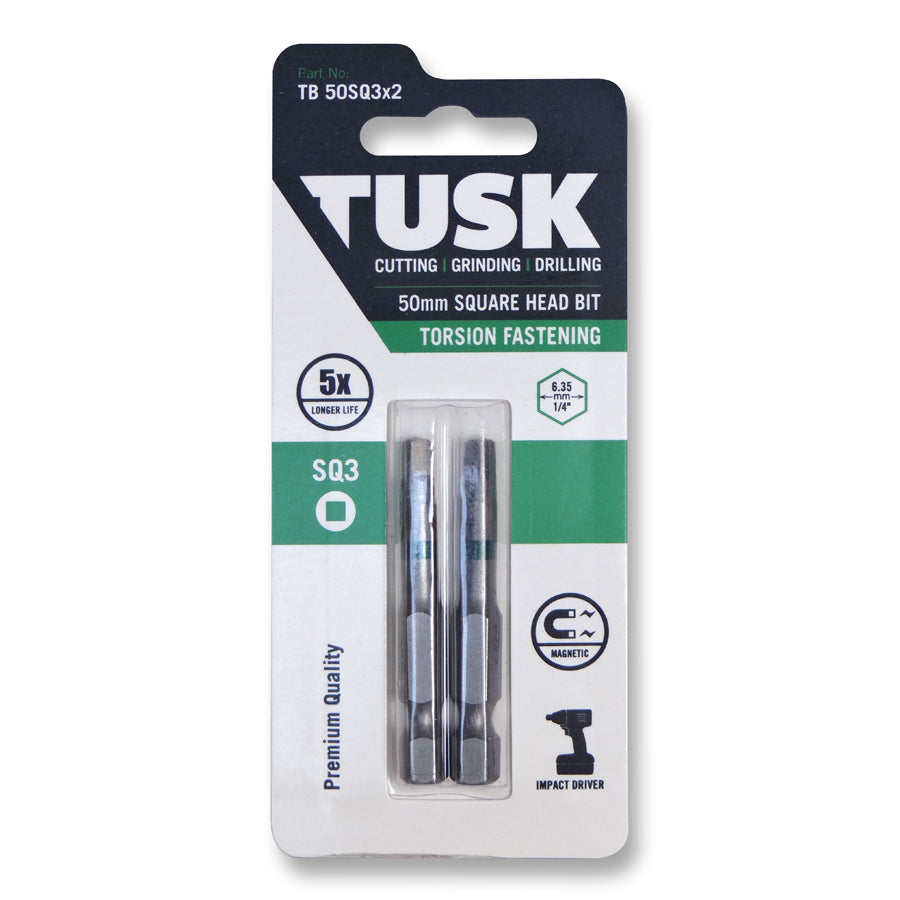 Tusk Torsion Bits - 50Mm Sq3 X 2Pc