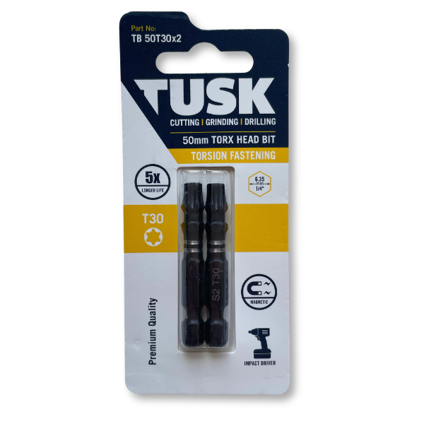 Tusk Torsion Bits 50Mm Torx30 X 2Pc