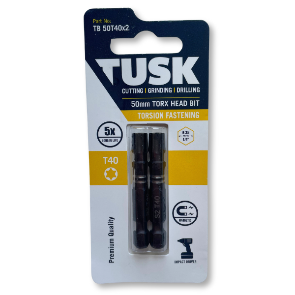 Tusk Torsion Bits 50Mm Torx40 X 2Pc