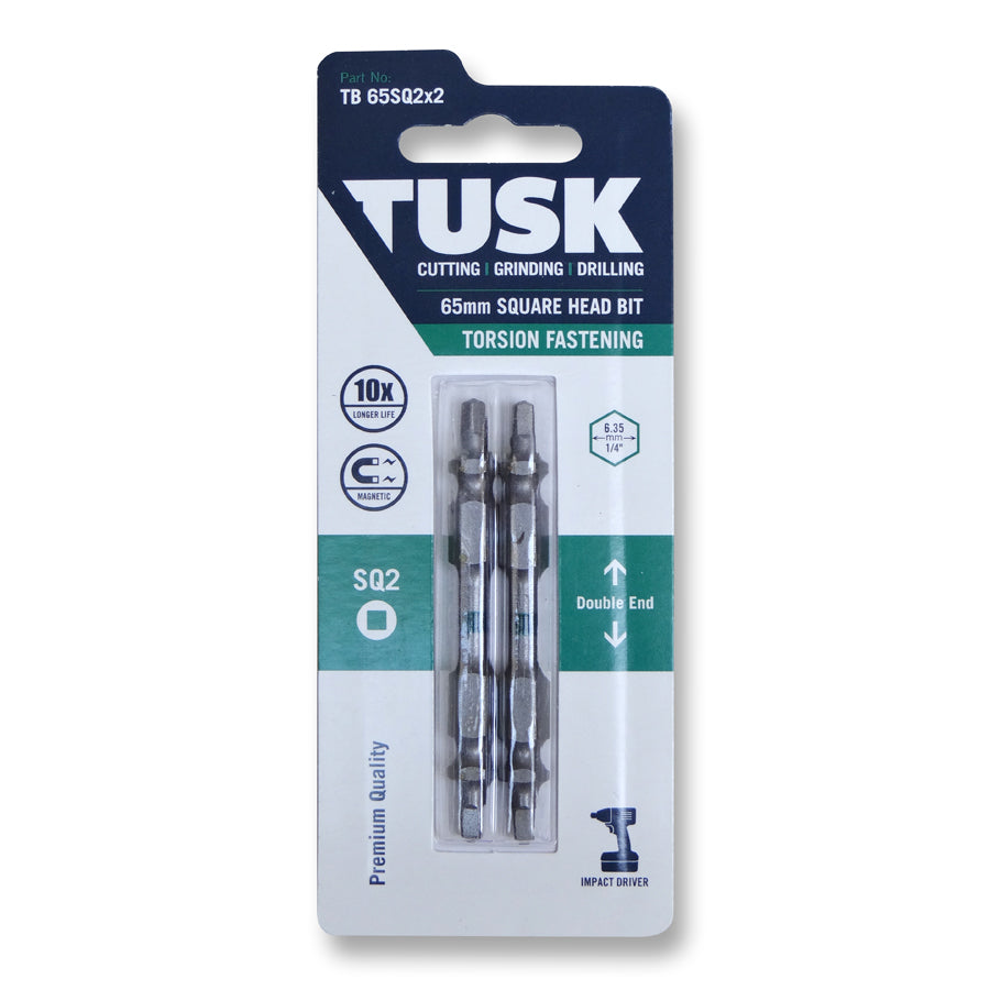 Tusk Torsion Bits - 65Mm Double End Sq2 X 2Pc