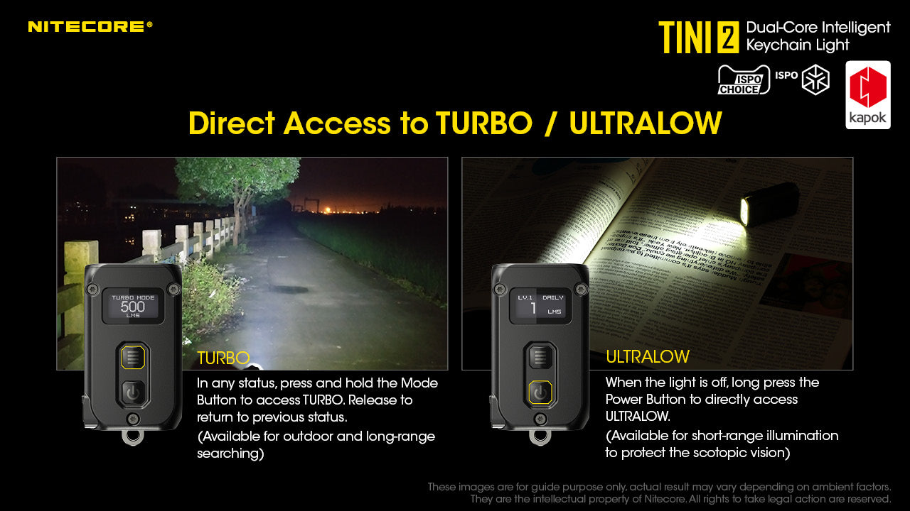 Nitecore 500 Lumen Usb-C Rechargeable Keychain Flashlight Black