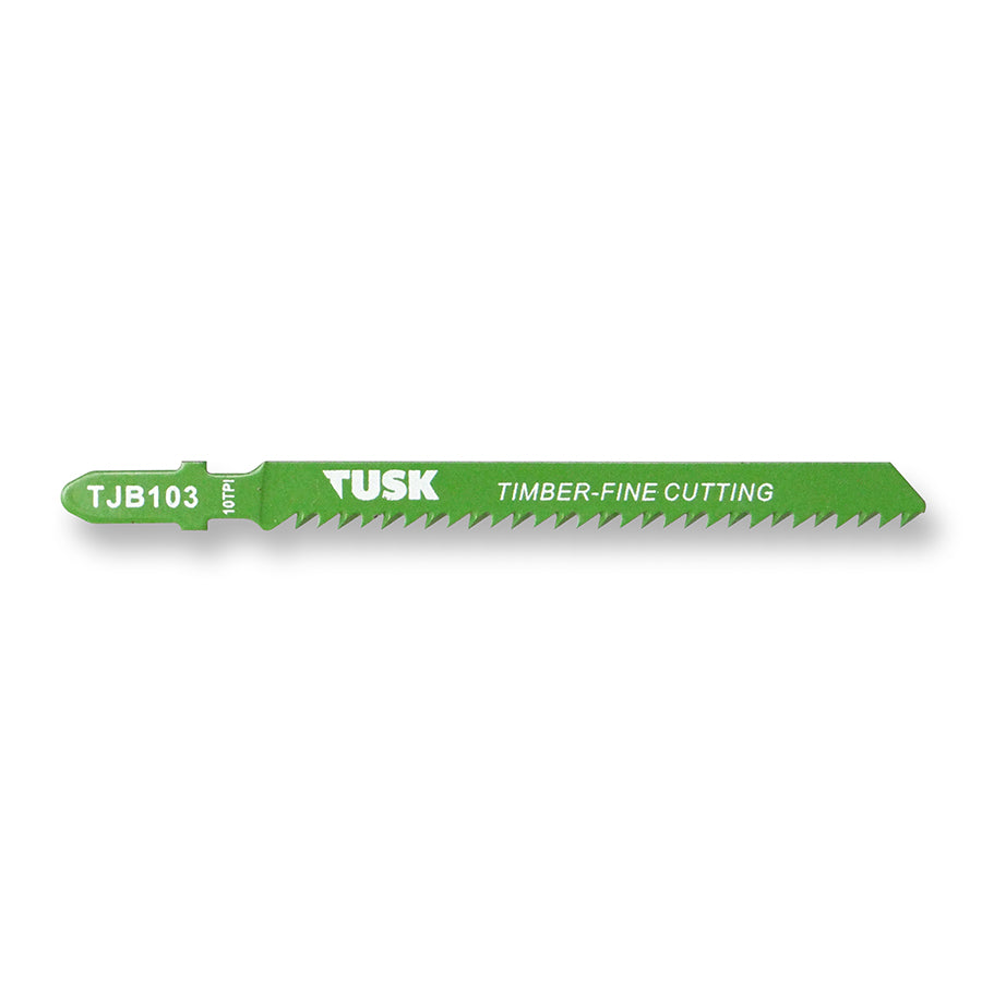 Tusk Jigsaw Blades For Timber 100 X 10Tpi Bim T-Shank 2Pc Pack