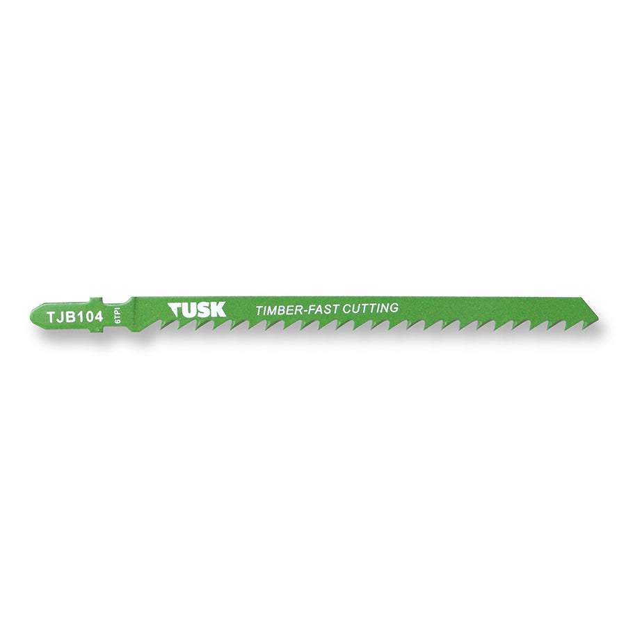 Tusk Jigsaw Blades For Timber 132 X 6Tpi Bim T-Shank 2Pc Pack