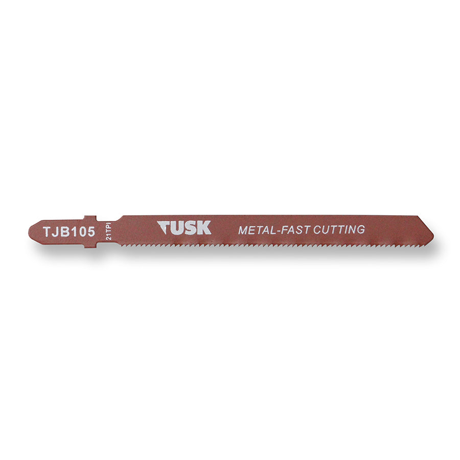 Tusk Jigsaw Blades For Metal 100 X 21Tpi Bim T-Shank 2Pc Pack