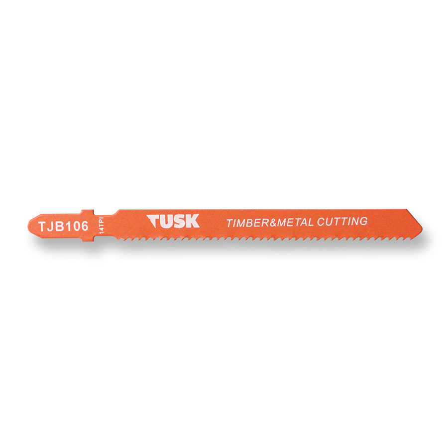 Tusk Jigsaw Blades For Timber&Metal 100X14Tpi Bim T-Shank 2Pc Pack